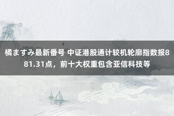 橘ますみ最新番号 中证港股通计较机轮廓指数报881.31点，前十大权重包含亚信科技等